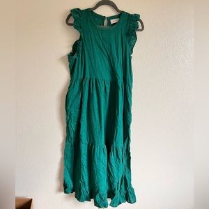 Universal Thread Green Cotton Summer Dress w/ POCKETS!!!